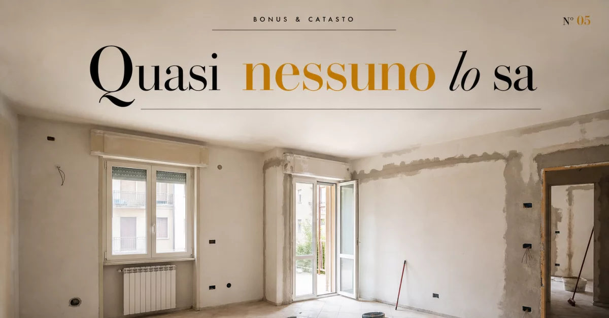 Bonus edilizi e rendita catastale: quasi 1 immobile su 2 è irregolare