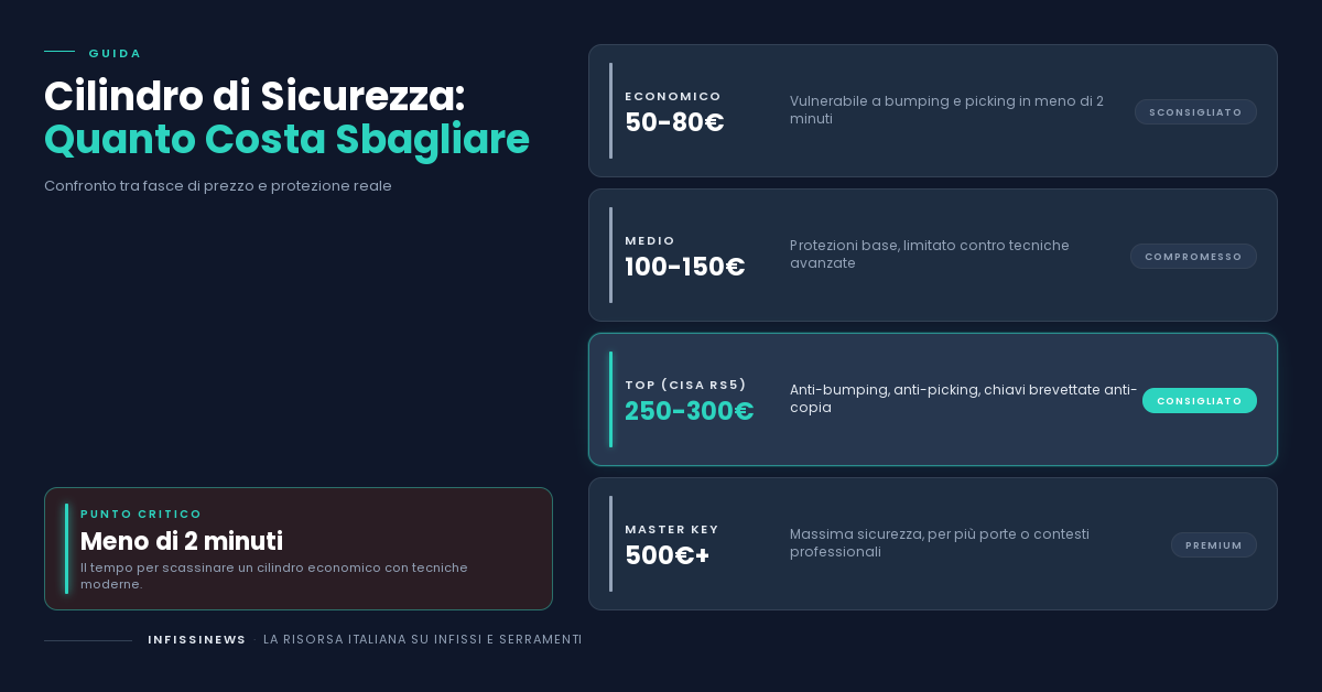 Cilindro di sicurezza: quando il risparmio ti costa caro