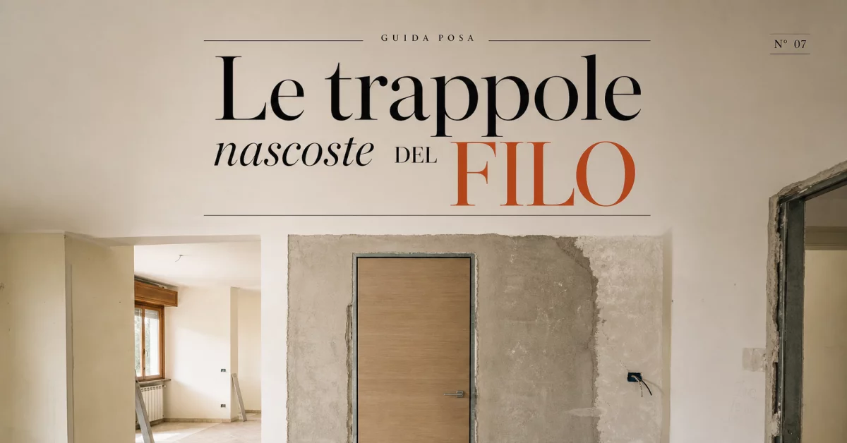 Porte filo muro: gli errori di scelta che scopri solo dopo la posa