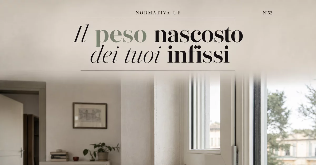 Regolamento UE 2026/52 e GWP: quanto pesano i tuoi infissi sul ciclo di vita dell'edificio