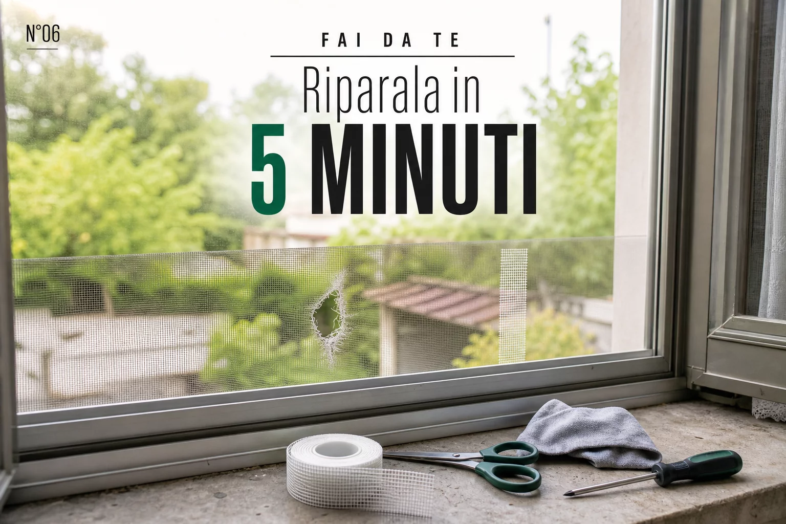 Zanzariera rotta? Come ripararla in 5 minuti senza sostituirla