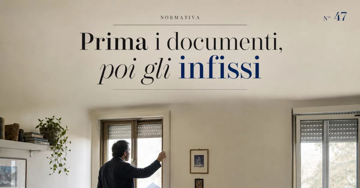 Stato legittimo dell'immobile: perché devi verificarlo prima di cambiare gli infissi