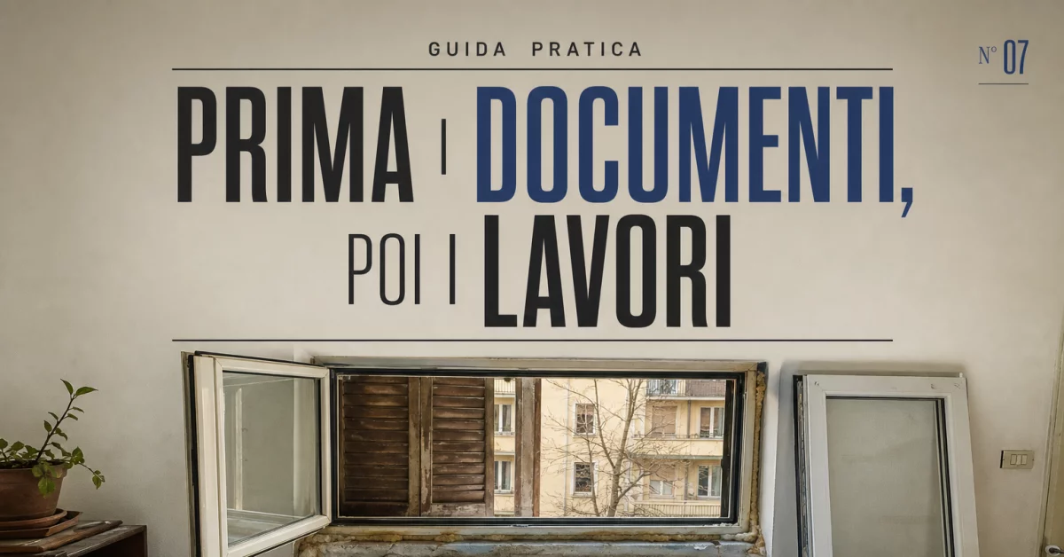 Stato legittimo dell'immobile: cosa verificare prima di cambiare gli infissi