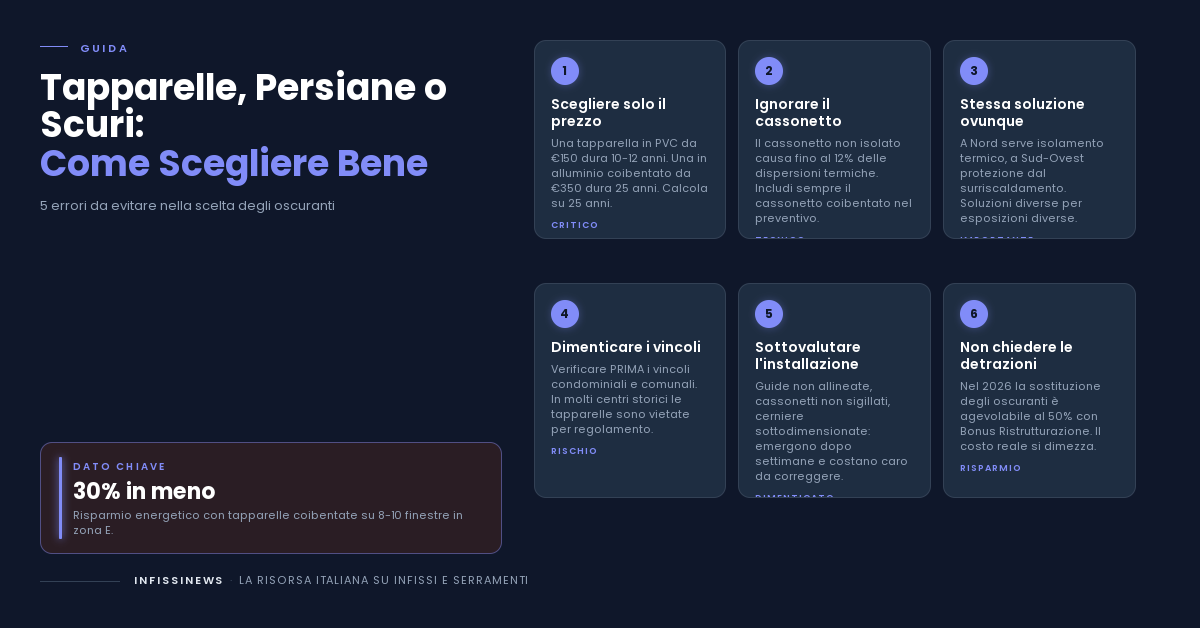 Tapparelle, Persiane o Scuri: Come Scegliere l’Oscurante Giusto per la Tua Casa